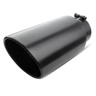 Inlet 7" Outlet - 15" Long Stainless Steel Rolled Edge Exhaust Tip Black Pipe New. Price: $49.90.
