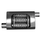 Exhaust Muffler 304 Ss Oval Turbo Chambered Gray 2" Offset Id, New. Price: $305.03.