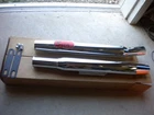 Nos Mac Universal Chrome Slip On Kick Up Taper Tip Mufflers 1.75" Id KZ400 New. Price: $114.95.
