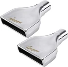 Pack Of Exhaust Tip 2.25" Inlet 2" 6" Outlet 10" Long Rolled Rectangle New. Price: $91.99.