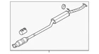 Genuine Hyundai Center Muffler 28600-D3380 New. Price: $948.14.