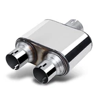 2.5" Inlet And 2.25" Outlet Dual Universal Muffler, Heavy Duty Stainless New. Price: $62.92.