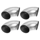 Autohaux 4PCS 2.5" Od 90 Degree SS304 Stainless Steel Exhaust Elbow Pipe New. Price: $51.38.