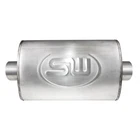 Exhaust Muffler 304 Ss Oval Turbo S-tube Gray 3" Center Id, New. Price: $331.55.