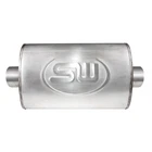 Exhaust Muffler 304 Ss Oval Turbo S-tube Gray 2" Center Id, New. Price: $331.55.