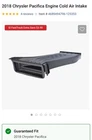 2018 Chrysler Pacifica Voyager Fresh Air Duct New Genuine Mopar 68188656AB. Price: $90.00.