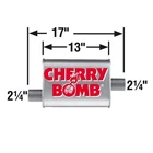 Cherry Bomb Turbo Muffler With 2.25 In. Offset Inlet, Center Outlet, New. Price: $50.99.