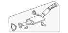 Genuine Gm Front Muffler 60009398 New. Price: $203.55.