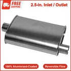 Thrush Muffler Deep Performance Tone Inlet 2.5 Pipe Connection Offset Outlet New. Price: $58.13.