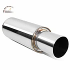 14.7" Length 2.25" Inlet Straight-through Exhaust Muffler 3" Diagonal Tip Round New. Price: $38.00.