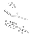 Genuine Mopar Exhaust Resonator And Pipe 4880843AB New. Price: $268.61.