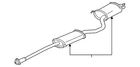 Genuine Honda 2006-2008 Ridgeline Muffler & Pipe 18307-SJC-A01 New. Price: $797.84.