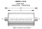 Magnaflow 11219 Muffler - 3 Center Inlet Outlet 14 X New. Price: $130.00.